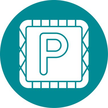 Otopark işareti simgesi. İllüstrasyon işareti vektör simgesi web için park yeri anahat