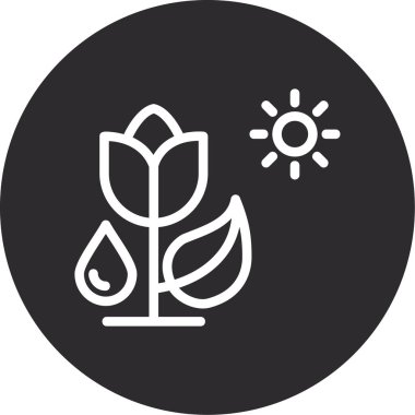 Bitki simgesinin vektör illüstrasyonu