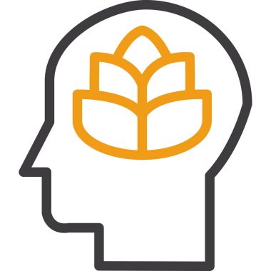 İnsan beyin vektör simgesi