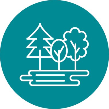 Ağaç. Web simgesi basit illüstrasyon