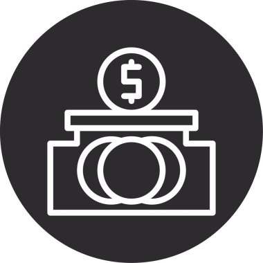 para vektör simgesi. Beyaz arkaplanda izole edilmiş basit bir çizim. Web ve mobil uygulamalar için dolar ve diğer pictogram.