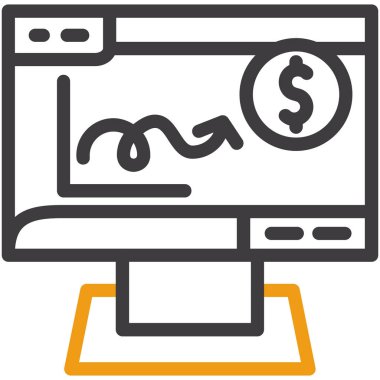 Bilgisayar. Web simgesi basit tasarım