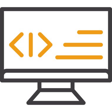 Programlama düz vektör simgesi