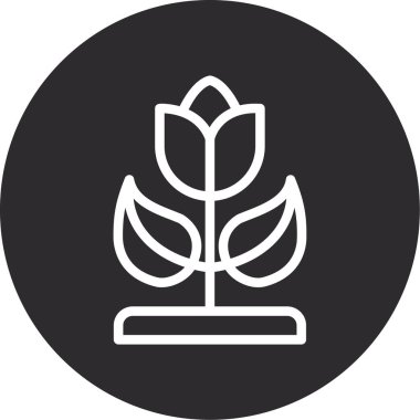 Bitki. Web simgesi basit illüstrasyon