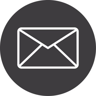 Mesaj var. Web simgesi basit tasarım