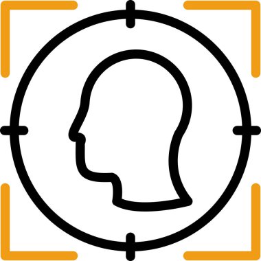 Beyin profili olan insan kafası profili