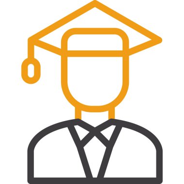 Eğitim okulu mezuniyet simgesi ana hatlarıyla