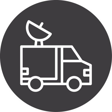 uydu simgesi vektör illüstrasyonu