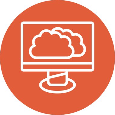 Bulut simgesi vektör illüstrasyonu