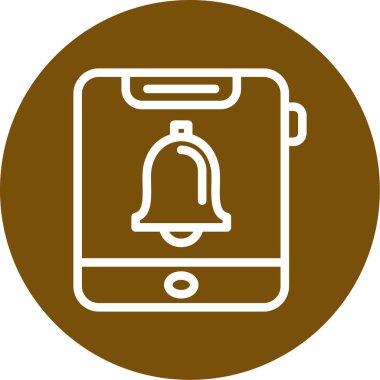 Cep telefonu simgesi, vektör illüstrasyonu