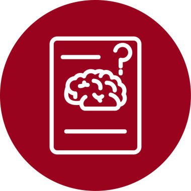 Beyin vektörü simgesi modern basit vektör illüstrasyonu