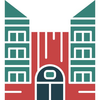 inşaat endüstrisi simgesi düz stil