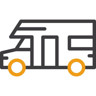 dağıtım kamyonu vektör simgesi