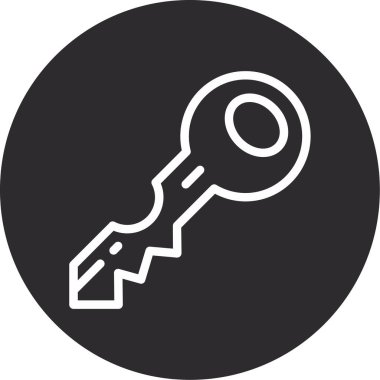 Anahtar simgesinin vektör illüstrasyonu