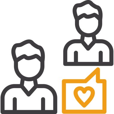 Sohbet iletişim simgesi ana hat biçiminde