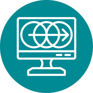 Bilgisayar. Web simgesi basit illüstrasyon