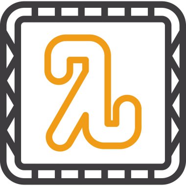 Tek bir harf simgesinin vektör illüstrasyonu