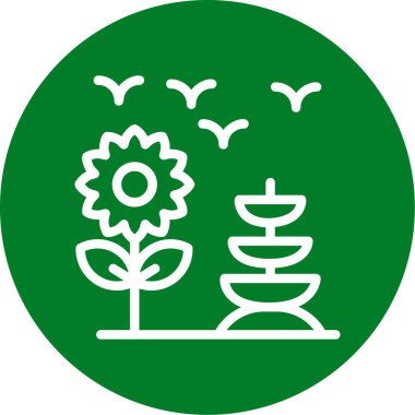 Bitki simgesinin vektör illüstrasyonu