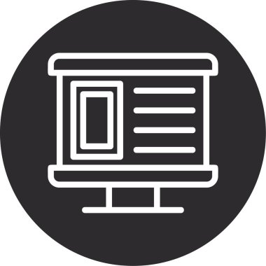 Modern ve düz tasarım tarzının vektör simgesi