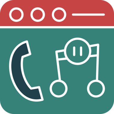 Telefonunuz var. Web simgesi basit illüstrasyon