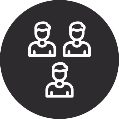 İş insanları simgesinin vektör illüstrasyonu