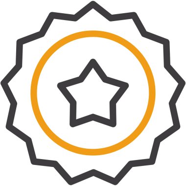 Rozet simge vektör çizim