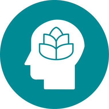 Beyin. Web simgesi basit illüstrasyon