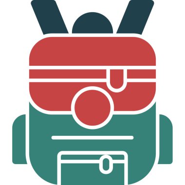 Sırt çantası simgesinin vektör çizimi