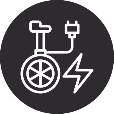 elektrikli araba simgesi, vektör illüstrasyonu