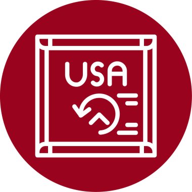 ABD bayrak simgesinin vektör illüstrasyonu