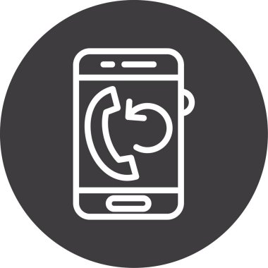 Çağrı merkezi vektör simgesi modern basit beyaz illüstrasyon