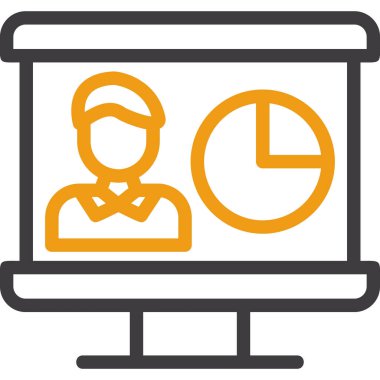 iş yönetimi düz vektör simgesi