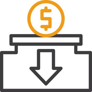 Para için. Web simgesi basit illüstrasyon