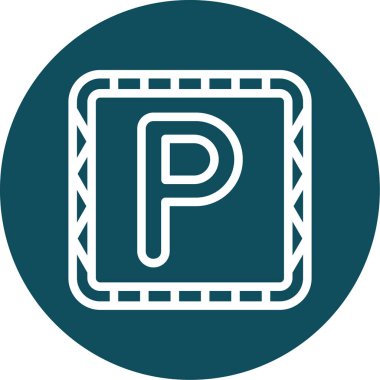 park simgesi vektör illüstrasyonu