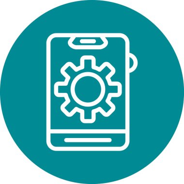 Akıllı telefon simgesinin vektör illüstrasyonu