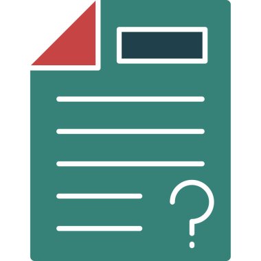 Belge simgesinin vektör illüstrasyonu