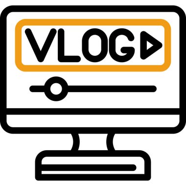 Video oynatıcı ikon vektör illüstrasyonu