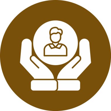 Bir kişi simgesinin vektör illüstrasyonu