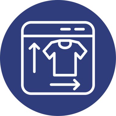 Bir t-shirt simgesinin vektör illüstrasyonu