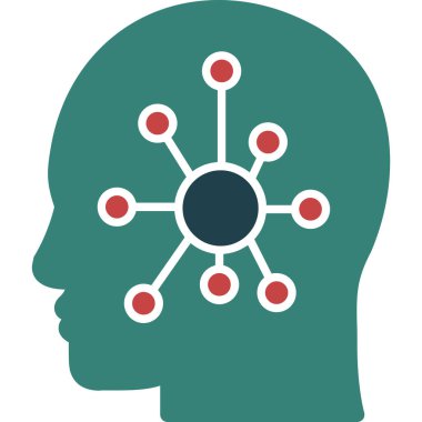 İnsan beyni birbirine bağlı çizgilere bağlı. vektör illüstrasyonu.