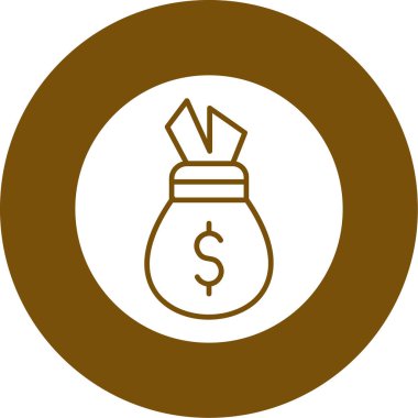 Para için. Web simgesi basit illüstrasyon