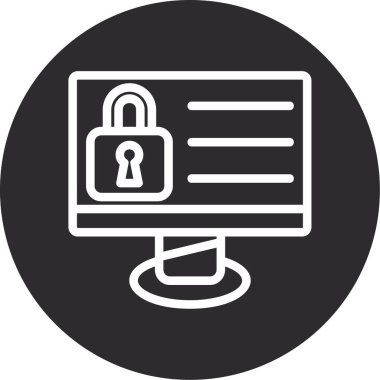 veri güvenliği simgesi, modern vektör illüstrasyonu