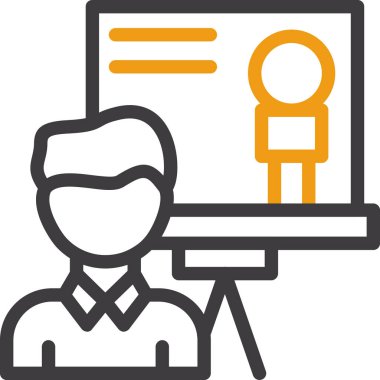 konferans sunum simgesi vektör illüstrasyonu