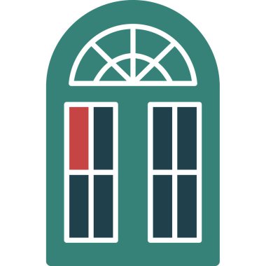 Kapı. Web simgesi basit illüstrasyon