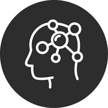 Beyin. Web simgesi basit tasarım