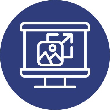 vektör lcd simgesi illüstrasyonu