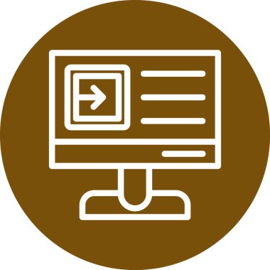 vektör lcd simgesi illüstrasyonu