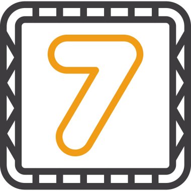 7 numaralı simge sembolü tasarımı