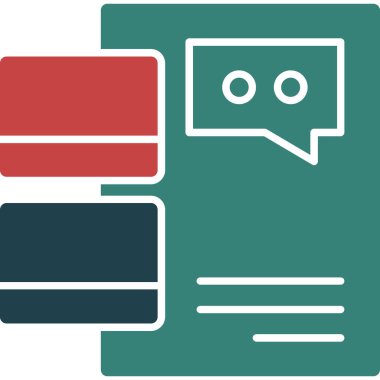 İleti sohbet simgesi vektör illüstrasyon tasarımı