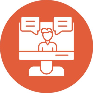 Bilgisayar. Web simgesi basit illüstrasyon